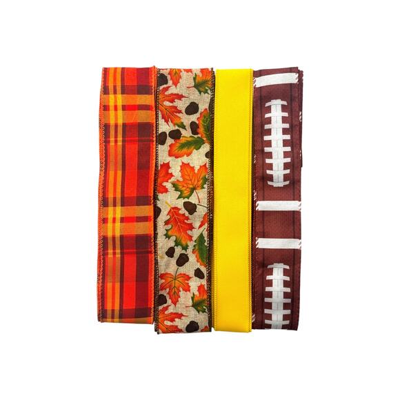 Family, Food & Football Wreath Kit - Fall Ribbon & Sign Bundle for Autumn Decor - Picture 3 of 5
